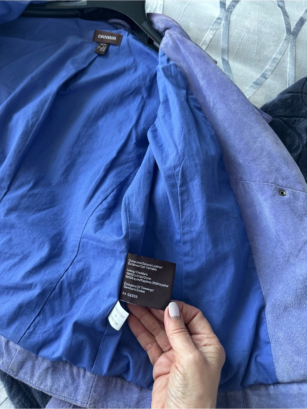 Danier Lavender 💜 Suede Moto Jacket - Women (XS but fits a Medium). - Picture 8 of 10